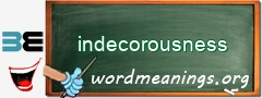 WordMeaning blackboard for indecorousness